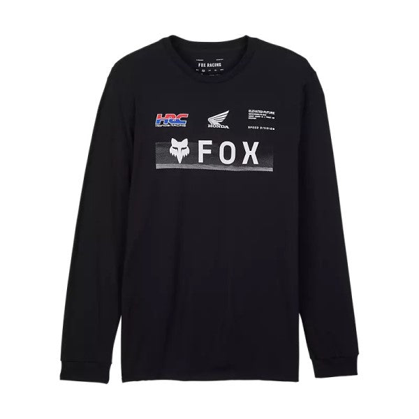 Chandail Fox X Honda Premium noir, de face