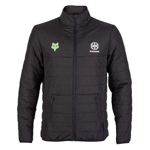 Manteau Kawasaki Howell noir vert, de face