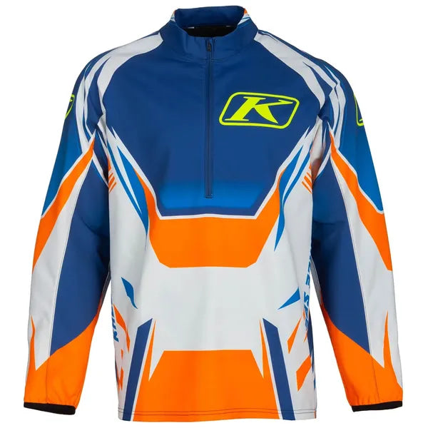 Chandail Sous-Vêtement de Motoneige Revolt 1/4 Zip Bleu, de face