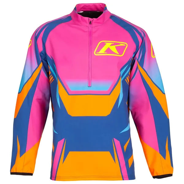 Chandail Sous-Vêtement de Motoneige Revolt 1/4 Zip Rose, de face