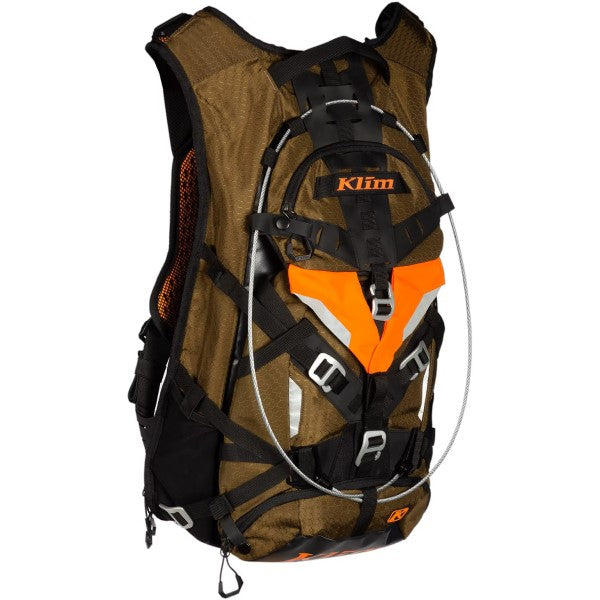 Sac à Dos de Moto Tek Pak Olive incliné de gauche