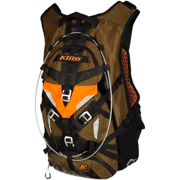 Sac à Dos de Moto Tek Pak Olive incliné de droite