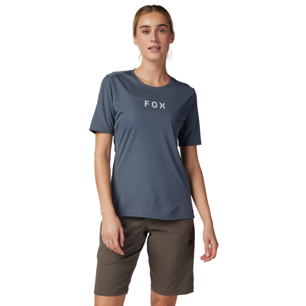 Chandail Vélo de Montagne Fox Ranger Wordmark Femme Modèle Graphite