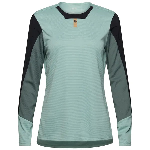 Maillot de Vélo Defend ML Femme Bleu, de face