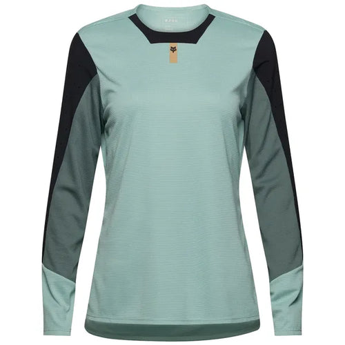 Maillot de Vélo Defend ML Femme Bleu, de face