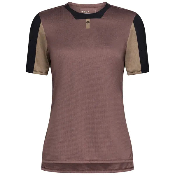 Maillot de Vélo Defend MC Femme Mauve, de face
