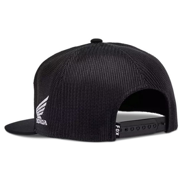 Casquette Fox X Honda Snapback  noir ops, arrière