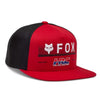 Casquette Fox X Honda Snapback  noir rouge, de face