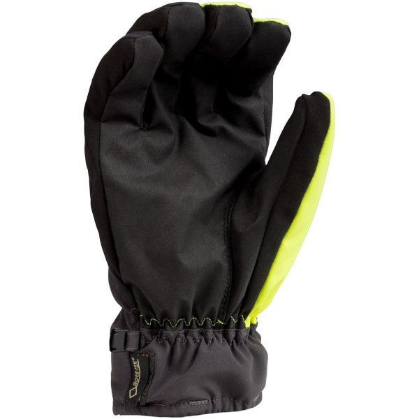 Gants de Motoneige Klimate Court Haute-Visibilité/Noir paume