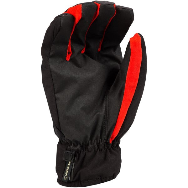 Gants de Motoneige Klimate Court Noir/Rouge paume