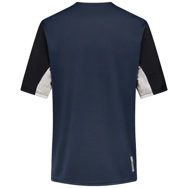 Maillot de Vélo Defend MC Bleu Foncé, de dos