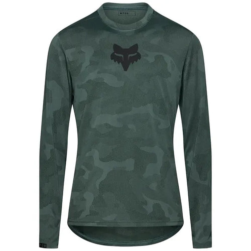 Maillot de Vélo Ranger TruDri ML Vert/Noir, de face