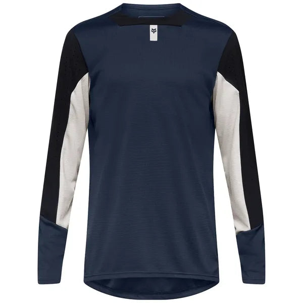 Maillot de Vélo Defend ML Bleu Foncé, de face