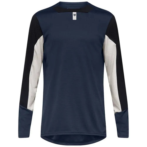 Maillot de Vélo Defend ML Bleu Foncé, de face