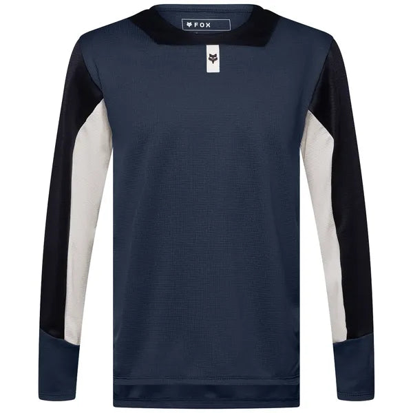 Maillot de Vélo Defend ML Junior Bleu, de face
