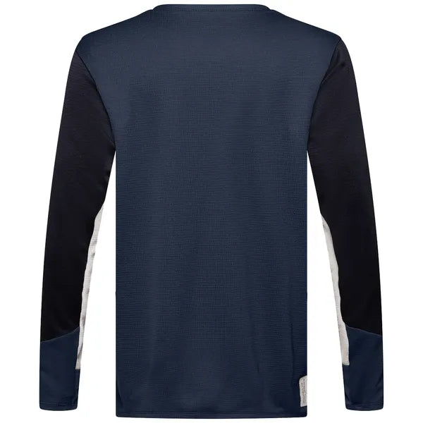 Maillot de Vélo Defend ML Junior Bleu, de dos