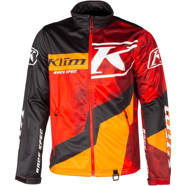 Manteau de Motoneige Non-Isolé Revolt Rouge/Jaune de face