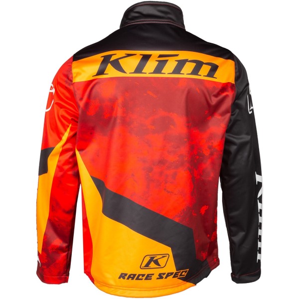 Manteau de Motoneige Non-Isolé Revolt Rouge/Jaune de dos