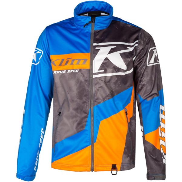 Manteau de Motoneige Non-Isolé Revolt Bleu/Gris de face