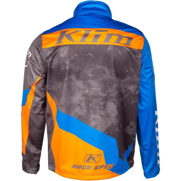 Manteau de Motoneige Non-Isolé Revolt Bleu/Gris de dos