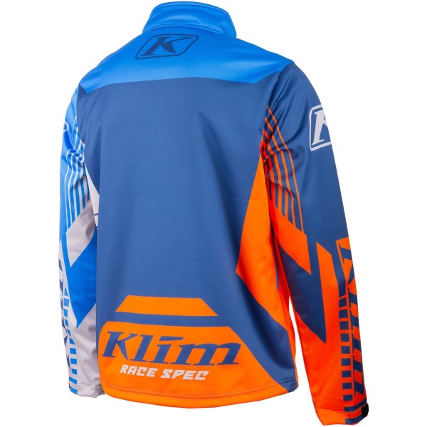 Veste de Motoneige Revolt Klim Bleu/Orange de dos