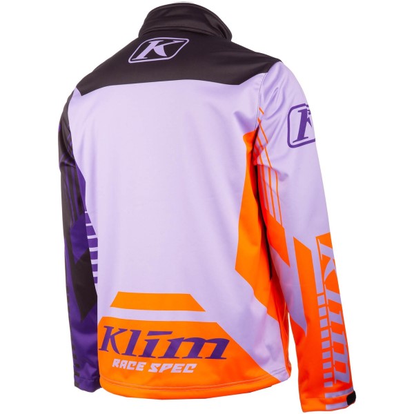 Veste de Motoneige Revolt Klim Mauve/Orange de dos