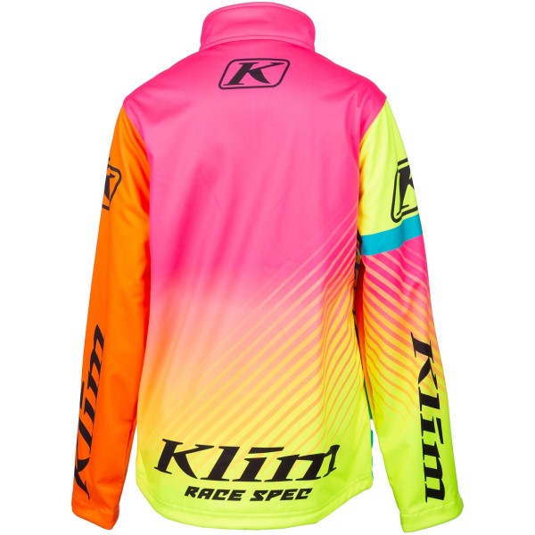 Manteau de Motoneige Revolt Junior Rose/Orange de dos