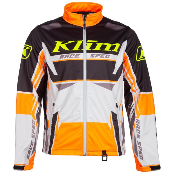 Manteau de Motoneige Revolt Junior/Orange/Noir de face