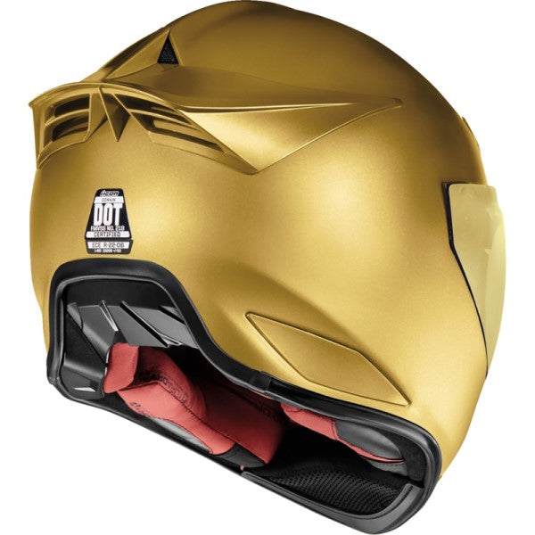 Casque Intégral de Moto Domain Cornelius Or incliné de dos