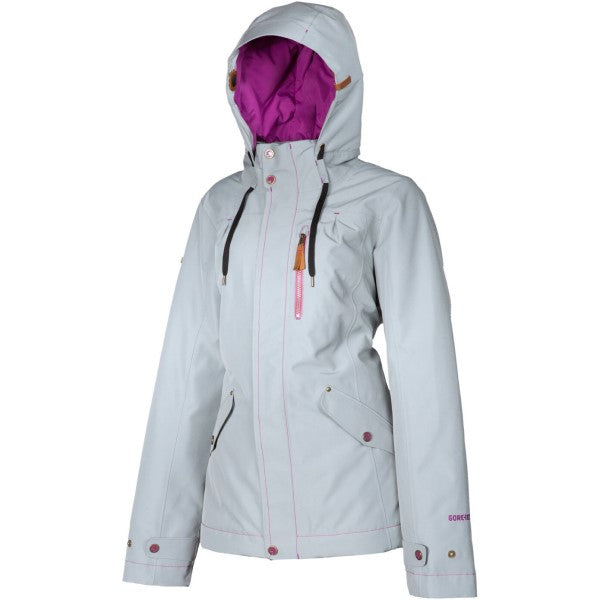Manteau de Motoneige Aria Femme Gris/Rose de face