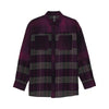 Chemise Oversized Flannel Femme/Fox/mauve, de face