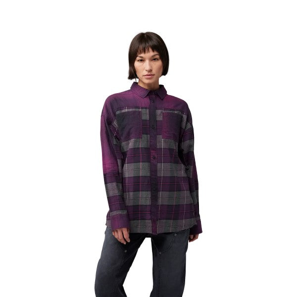 Chemise Oversized Flannel Femme/Fox/mauve, de face