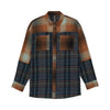 Chemise Oversized Flannel Femme/Fox/bleu, de face