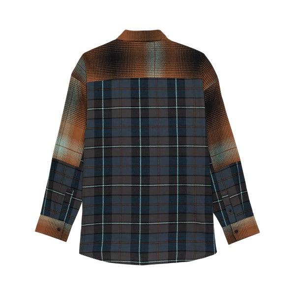 Chemise Oversized Flannel Femme/Fox/bleu, de dos