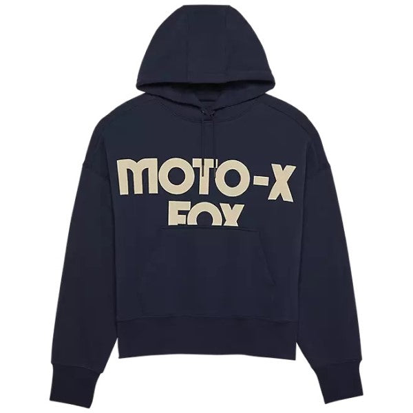 Coton Ouaté Moto-X Oversized Femme Fox bleu foncé, de face