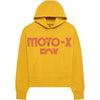 Coton Ouaté Moto-X Oversized Femme Fox jaune, de face