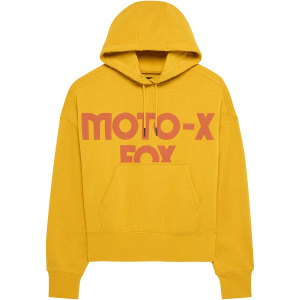 Coton Ouaté Moto-X Oversized Femme Fox jaune, de face
