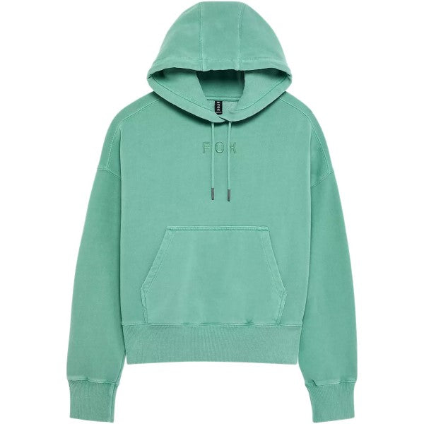 Coton Ouaté Wordmark Oversized à capuchon Femme Vert, de face