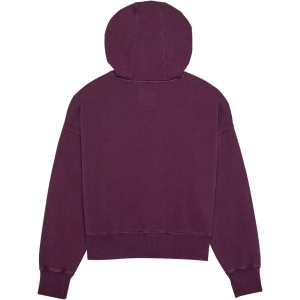 Coton Ouaté Wordmark Oversized à capuchon Femme Bordeaux, de dos