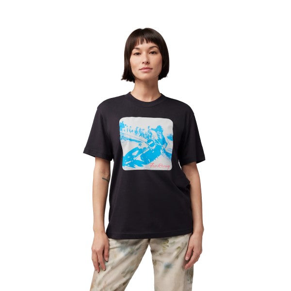 T-shirt Scripted Photo Femme/Fox/noir, de face