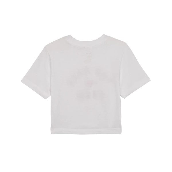 T-shirt Race Crew Cropped Femme/Fox/blanc, de dos