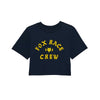 T-shirt Race Crew Cropped Femme/Fox/bleu foncé, de face