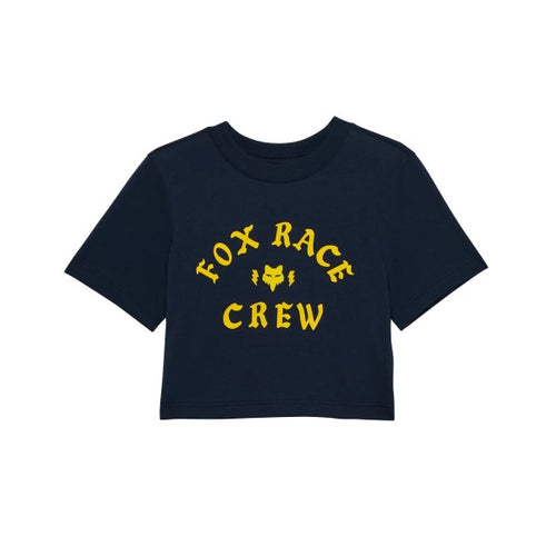 T-shirt Race Crew Cropped Femme/Fox/bleu foncé, de face