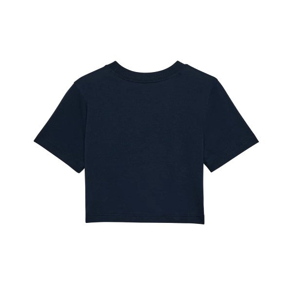 T-shirt Race Crew Cropped Femme/Fox/bleu foncé, de dos