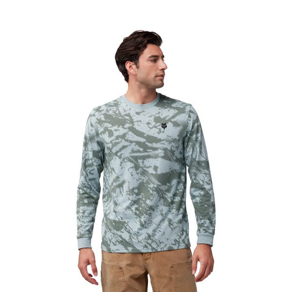 Chandail Gravel Tech/Fox, gris bleu, de face