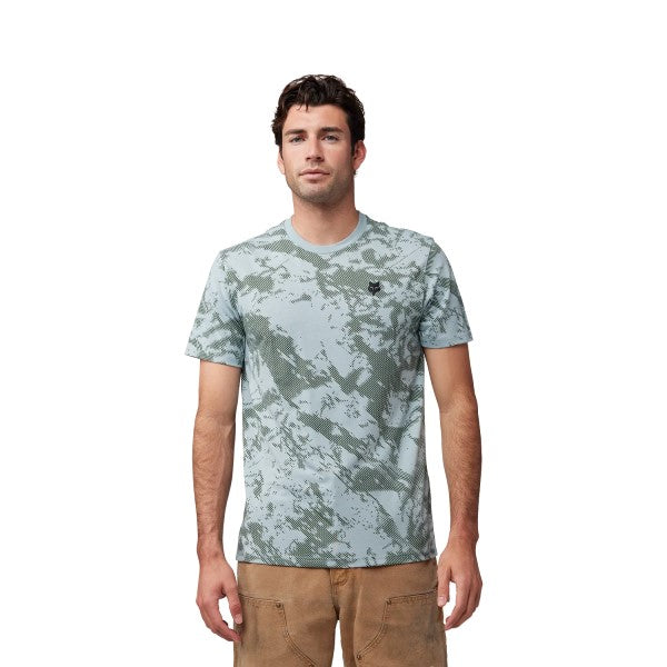 T-shirt Gravel Tech/Fox/gris bleu, de face