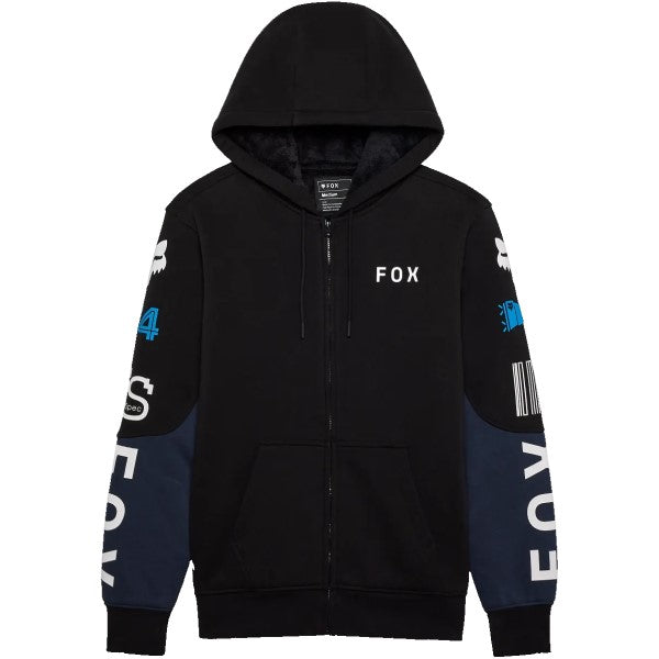 Coton Ouaté avec Fermeture Éclair RS Blocked Sasquatch Noir/Bleu de face