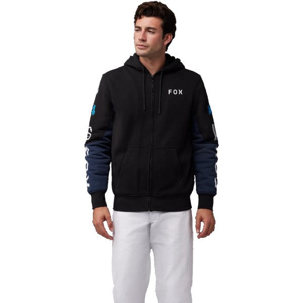 Coton Ouaté avec Fermeture Éclair RS Blocked Sasquatch Noir/Bleu essayage de face