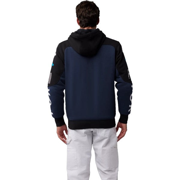 Coton Ouaté avec Fermeture Éclair RS Blocked Sasquatch Noir/Bleu essayage de dos