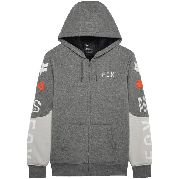 Coton Ouaté avec Fermeture Éclair RS Blocked Sasquatch Gris/Blanc de face